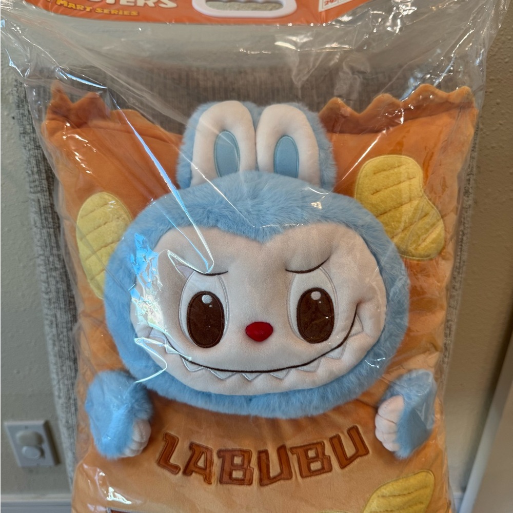 Pop Mart Labubu The Monsters Wacky Mart Series Chips Pillow NEW